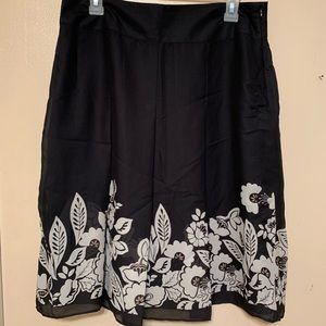 Black Floral Skirt